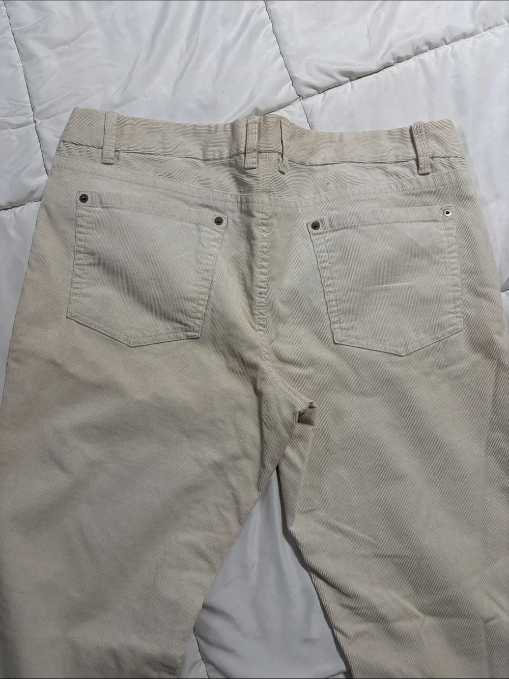 J. Crew Women’s Cream Corduroy Slacks Pants